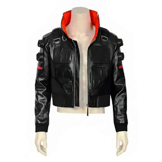 Cyberpunk 2077 Jackie Welles Black Leather Jacket