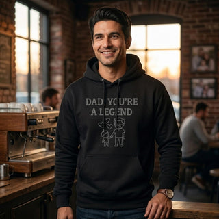 Dad You're A Legend Black Hoodie