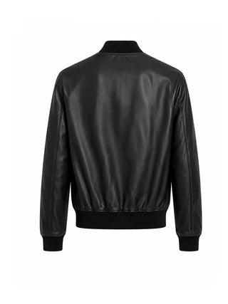 David Beckham World Cup 2026 Black Zipper Leather Track Jacket