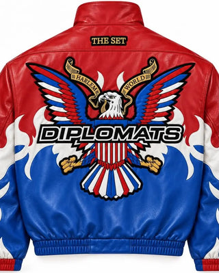 Diplomats Leather Track Jacket For Men & Women
