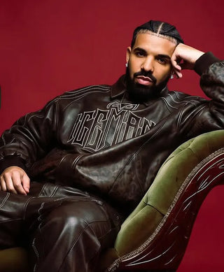 Drake Iceman 2026 Brown Leather Jacket