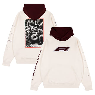 F1 All Hands White Pullover Hoodie