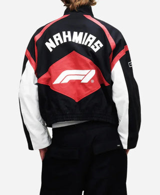 F1 Nahmias Moto Black Bomber Jacket