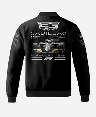 F1 Team Cadillac Bomber Black Jacket