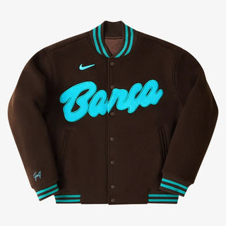 FC Barcelona Golf Wang brown varsity Jacket 
