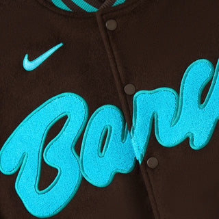 FC Barcelona x Golf Wang Letterman Brown Jacket 
