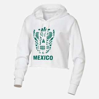FIFA WC 2026 Mexico Crop White Hoodie