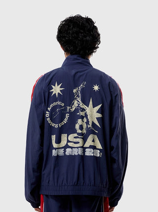 FIFA World Cup Team USA Track Zipper Navy Blue Jacket