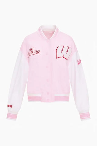 Fanatics x LoveShackFancy Wisconsin Pink & White Jacket For Women