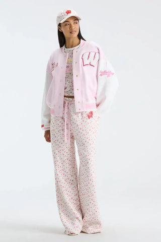 Fanatics x LoveShackFancy Wisconsin Varsity Jacket 