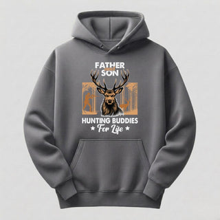 Father And Son Hunting Charcol Buddies  Hoodie