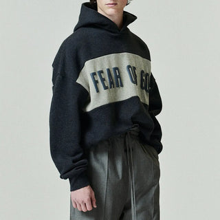 Fear Of God Cropped Relaxed Panelled Hoodie
