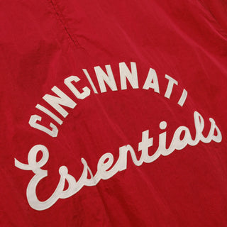 Fear of God Essential x MLB Cincinnati Half Zipper Red Jacket