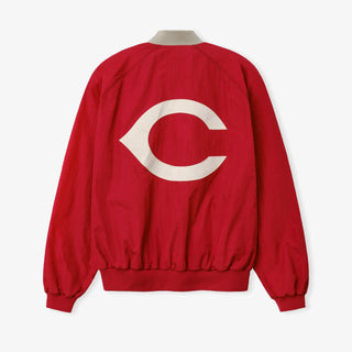 Fear of God Essentials x MLB Cincinnati Half Zipper Red Jacket