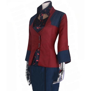 Female V Cyberpunk 2077 Red Leather Blazer