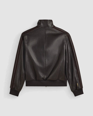 Get Adidas Originals  Wales Bonner Brown Leather Jacket