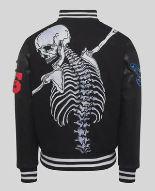 Godspeed Skeleton Black Varsity Jacket