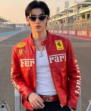 Grand Prix Wonho Red Ferrari Zipper Jacket