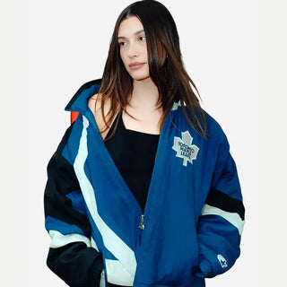 Hailey Bieber Toronto Maple Leafs Jacket