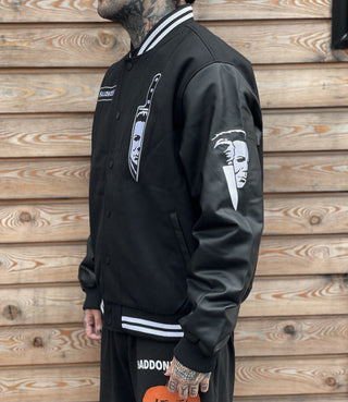 Halloween Michael Myers Varsity Black Jacket For Men & Women