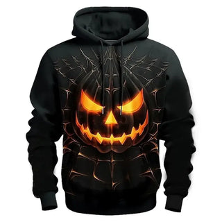 Halloween Spooky Black Hoodie For Men & Women