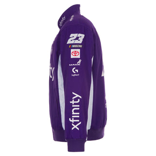 JH Design Bubba Wallace Purple Xfinity Twill Racing Polyester Jacket