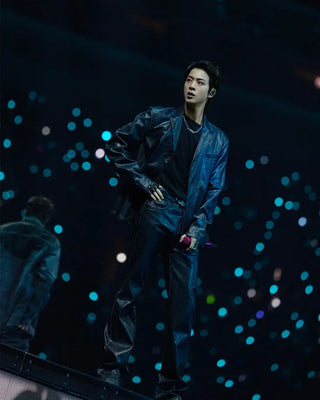 JIN BTS Arirang Tour Chicago Black Leather Jacket