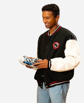 Jaafar Jackson 2026 Milano Italy Varsity Black Jacket