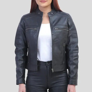 Biker Leather Jacket – Jane in Classic Black