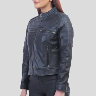 Jane Biker Jacket – Crafted in Elegant Black Leather