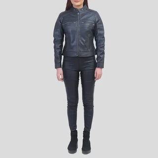 Black Leather Jacket – Jane in Edgy Biker Style