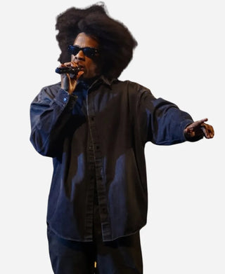 Jay-Z Roots Picnic 2026 Denim Black Buttone Jacket