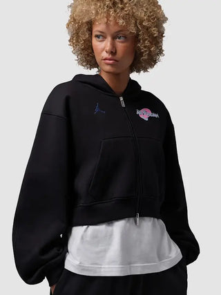 Jordan x Space Jam Black Cropped Hoodie