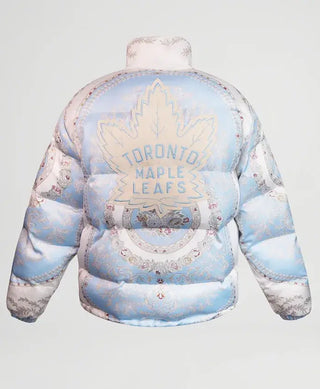 Justin Bieber Custom Toronto Maple Leafs Puffer Zipper Jacket