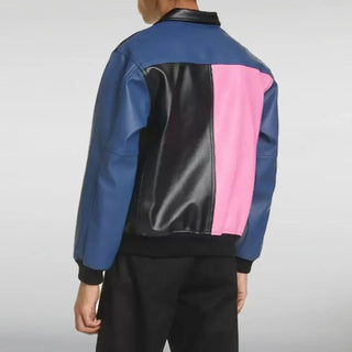 Justin Bieber Leather Bomber Zipper Jacket