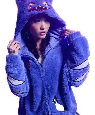 KPop Demon Hunters Derpy Tiger Fuzzy Hooded Jacket