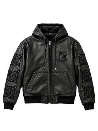 Ken Carson Avirex x Cartunez Leather Jacket