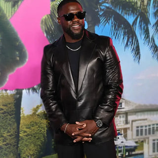 Kevin Hart 72 Hours Premiere Black Leather Blazer