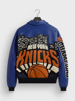 Kith for the New York Knicks 2026 Champions Leather Zip Jacket