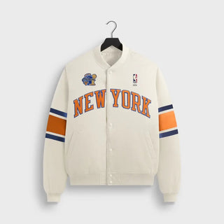 Kith for the New York Knicks 2026 Champions White Bomber Jacket