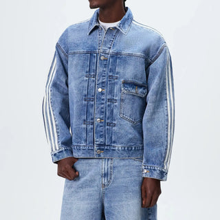 Kith x Adidas Messi Football Blue Denim Jacket