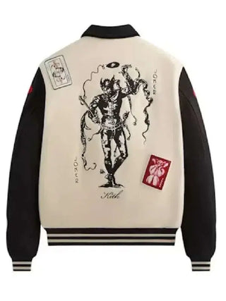 Kith x Batman Joker Varsity Beige & Black Jacket