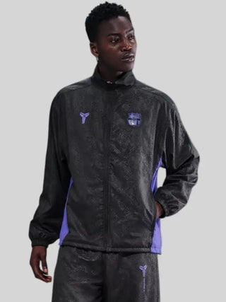 Kobe x FC Barcelona Away Black Soccer Jacket