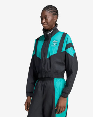 LFC Adidas Womens EQT Cropped Black Track Jacket 