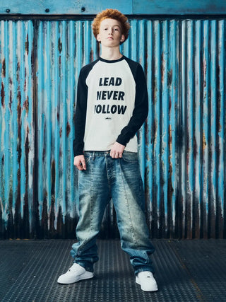 Lead Raglan Black Sweatshirt