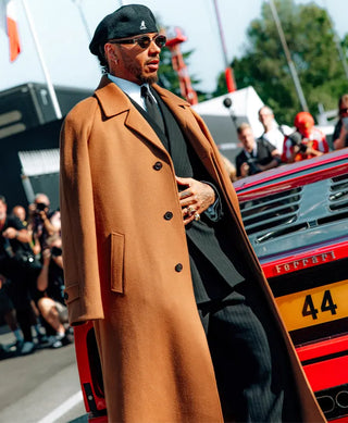 Lewis Hamilton Monza Ferrari F40 Camel Wool Overcoat