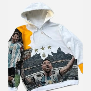 Lionel Messi Argentina 2026 World Cup White Pullover Hoodie