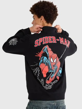 Marvel Aeropostale Spider-Man Track Black Jacket For Men & Women
