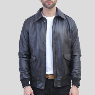 Mens black bomber jacket