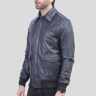 Black bomber jacket for men 